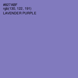 #827ABF - Lavender Purple Color Image
